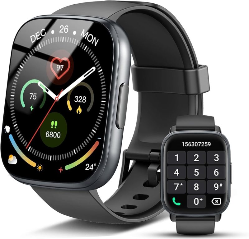 Smart Fitness Watch – 1.95″ HD Touchscreen with Call Function, Heart Rate & Slee