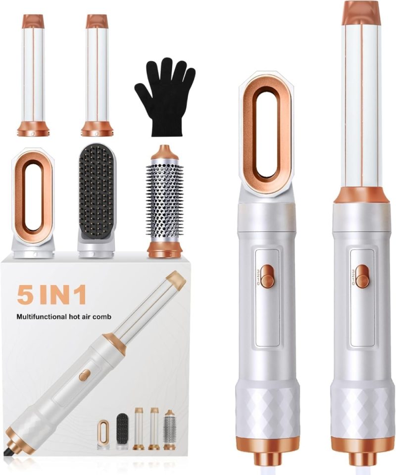 5-in-1 Hair Styler – UKLISS Airstyler Automatic Curl, Volume & Thermal Blow-Dryer with Negative Ion Ceramics, Hot Air Multistyler for Smooth, Frizz-Free Waves