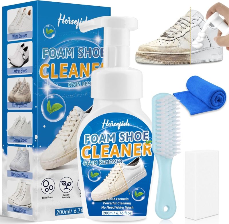 68c13ab3eb3ff2891e2acb03fe9593cf9412358e5d71e1d8e87e8.jpg Shoe Cleaner Kit 4 Pack – 200ml Suede Cleaner with Brush & Cloth, Trainer & Snea