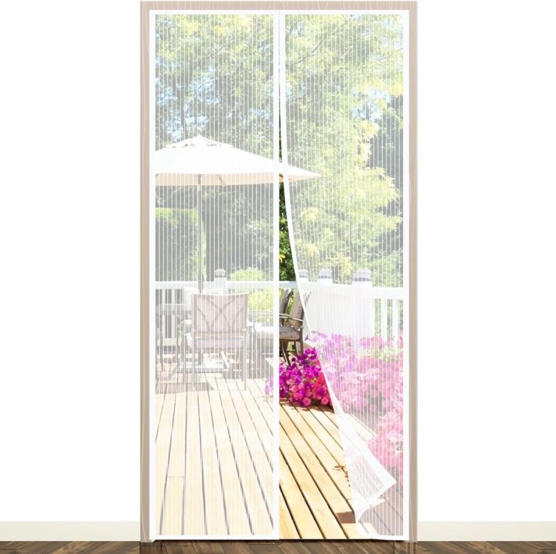 Magnetic Fly Screen Door Curtain 90x210 cm – EGNBU Insect Mesh with Adhesive Ins