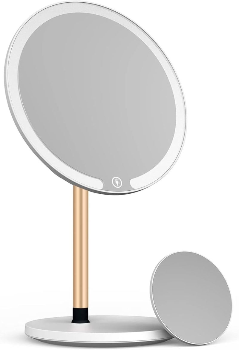 Makeup Mirror with Light, 3 Color Adjustable Lights, 10X Magnifying | 40% Off