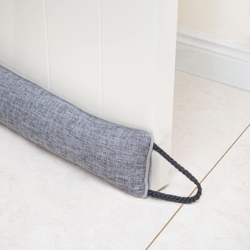 Under Door Draught Excluder 91cm Wind Stopper for Door & Window, Weighted French Air Door Draft Stopper Front Door Snake Noise Blocker for Bottom of Door with Hanging Loops - Grey 36" Visit the Marwood Store