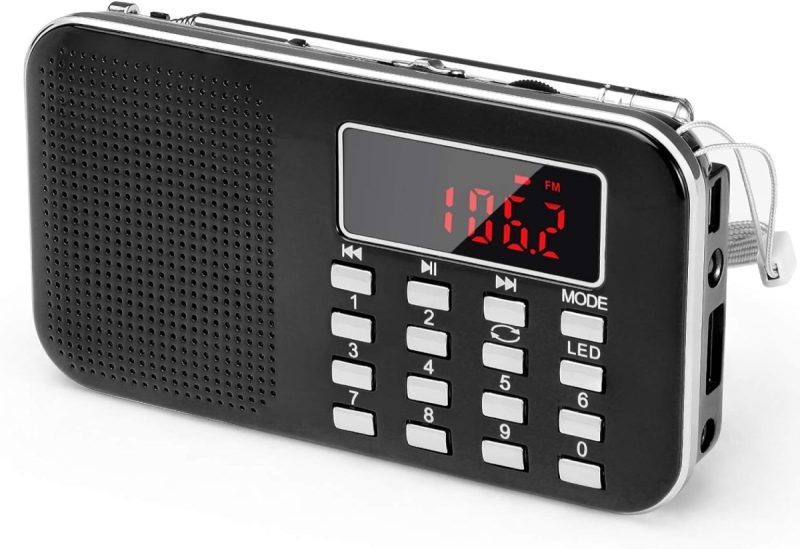 Mini Portable AM/FM Radio – Prunus J-908 – 908 Portable Radios Small – TF MP3 1