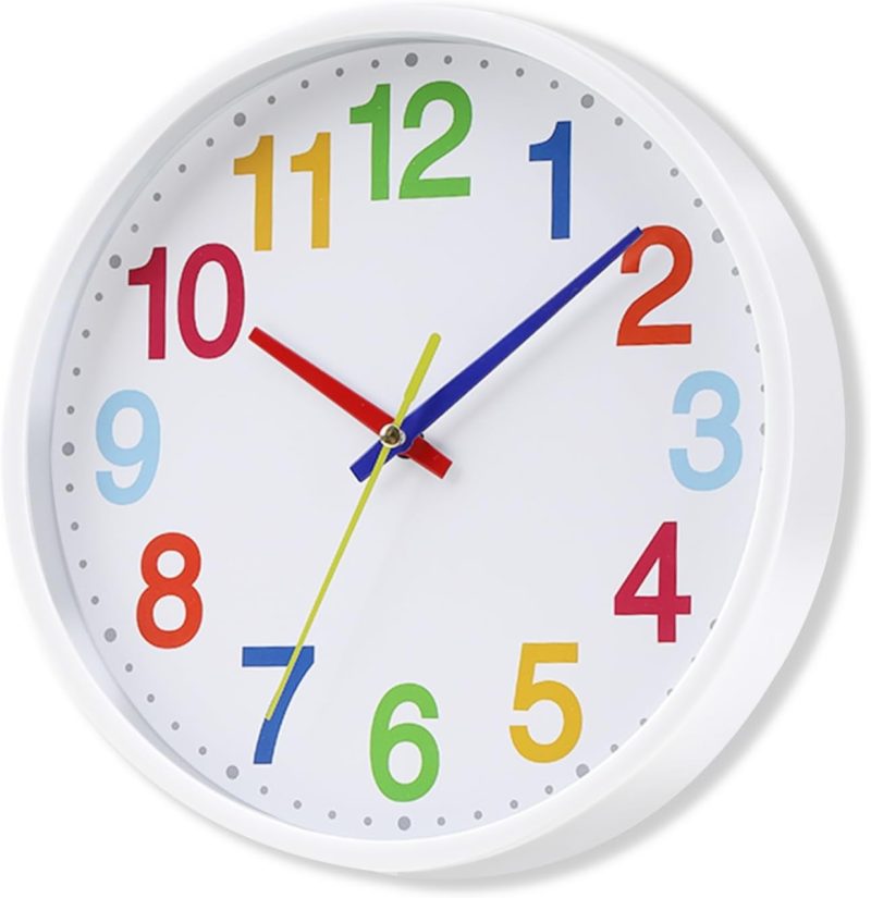 Wall Clock Silent & Non Ticking – home – school – Kitchen Decor Clocks