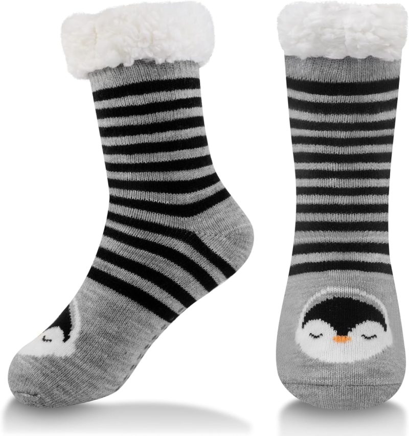 Kids Slipper Socks 2 Pairs Age 8-12 – Keeping Them Warm – SLIP DESIGN | 45% Off
