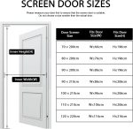 ‎YRH YRH Magnetic White Fly Screen Door 70x200cm - Image 2
