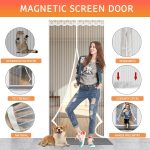 ‎YRH YRH Magnetic White Fly Screen Door 70x200cm - Image 3