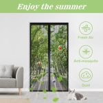 ‎BSHANO Magnetic White Fly Screen Door Curtain 80X200cm - Image 5