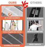 ‎DIKER DIKER Magnetic Fly Screen Door white 100 X 240cm - Image 5