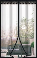 ‎DIKER DIKER Magnetic Fly Screen Door Black 75 X 220cm - Image 1