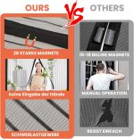 ‎DIKER DIKER Magnetic Fly Screen Door Black 75 X 220cm - Image 6