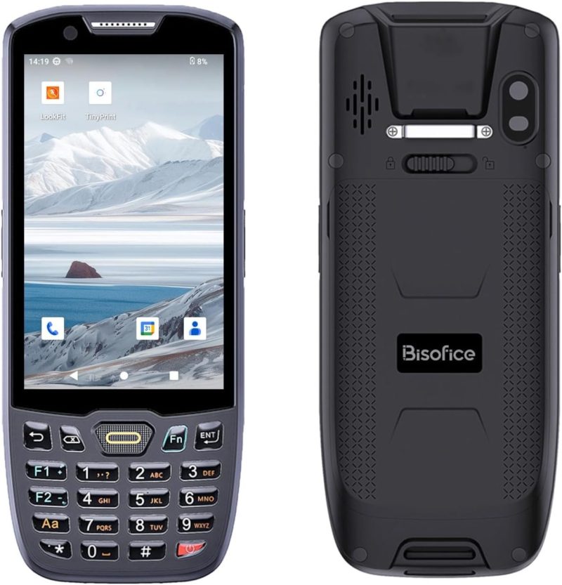 Bisofice 2025 Barcode Scanner Android 13, 4GB+64GB, Wi-Fi 6, Bluetooth