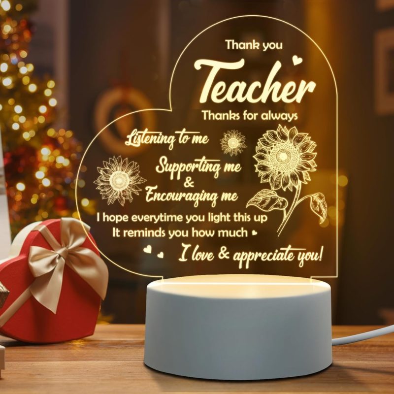 68d3b5b4e6255b4fb9639c71c6c15faa8ffb64dd746d0be182746.jpg Thank You Teacher Gift - Warm White Night Light with Push Button | 31% Off