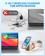 JoyGeek 3-in-1 Charger Stand for iPhone Magsafe - Image 3
