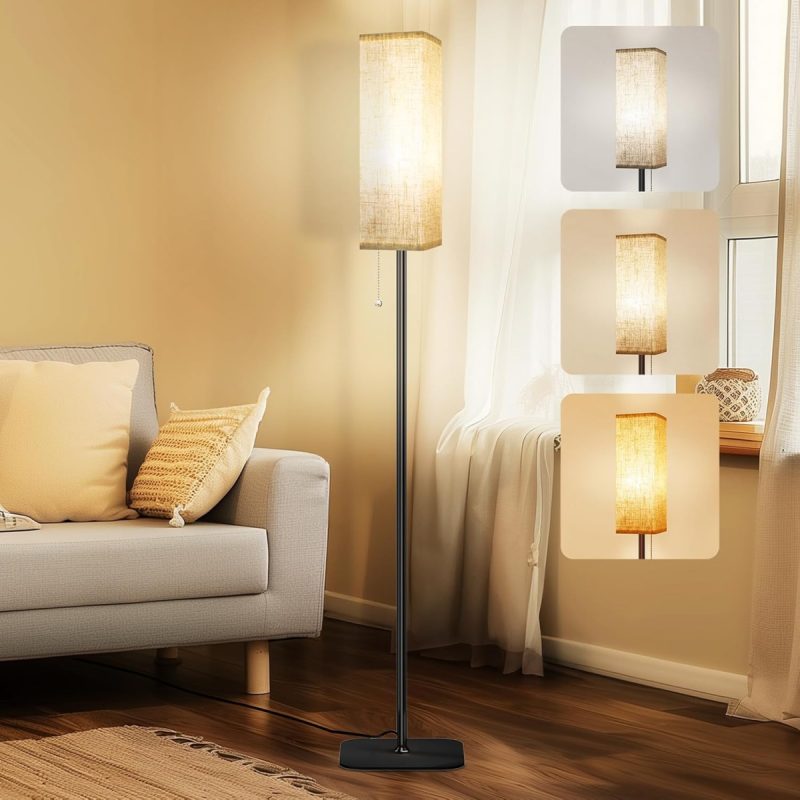 Modern Floor Lamp for Living Room, 3 Color Temperatures, Eye-Friendly | 33% Off