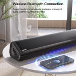 Saiyin TV Sound Bar With Subwoofer 17in Bluetooth Soundbar Optical AUX Remote Black - Image 4