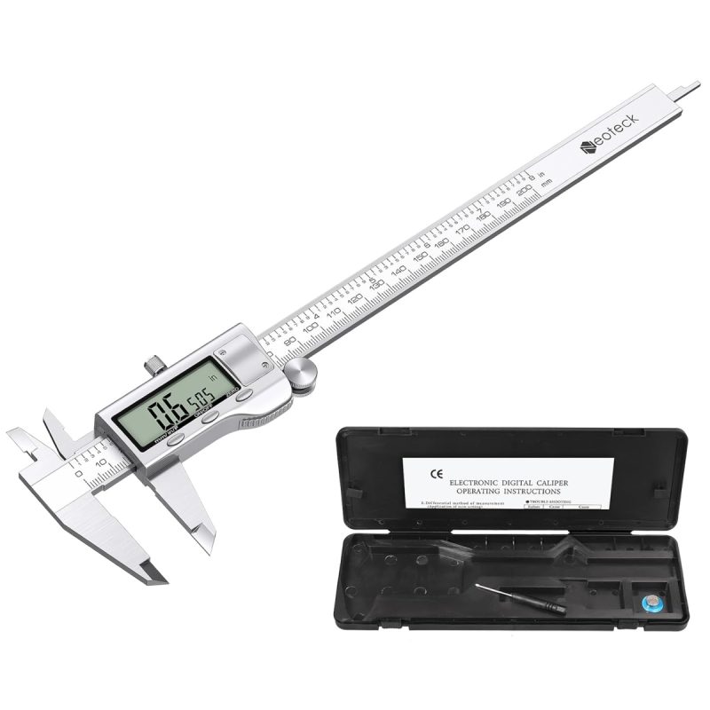 Neoteck 8 Inch Digital Vernier Caliper 200 mm - LCD Display, 3 Modes | 31% Off