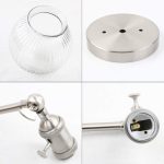 ‎Yosoan Industrial Ribbed Globe Glass Wall Light - Image 7