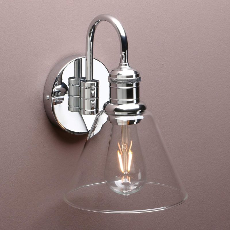 ‎Yosoan Yosoan Lighting Modern Vintage Industrial Glass Sconce Wall Light - Image 1