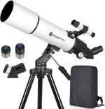 ‎EACONN Astronomy Telescope 80mm Aperture with Tripod & Accessories - Image 1