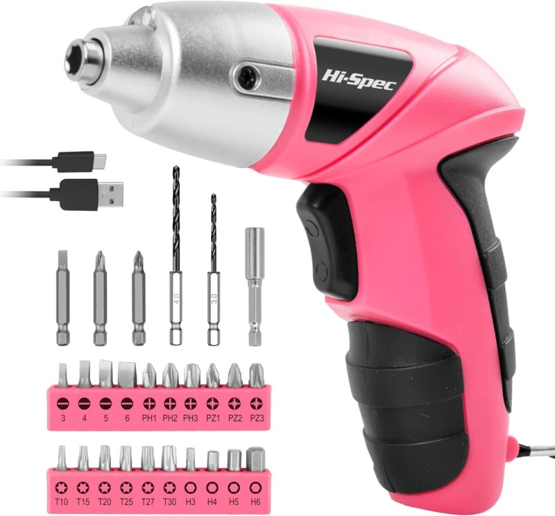 Cordless Screwdriver Kit with 27 Bits – USB Rechargeable Electric | 36% Off