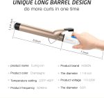 ‎Hoson Hoson 32 mm Curling Tongs – 1¼ Inch Professional Ceramic Tourmaline Iron - Image 6