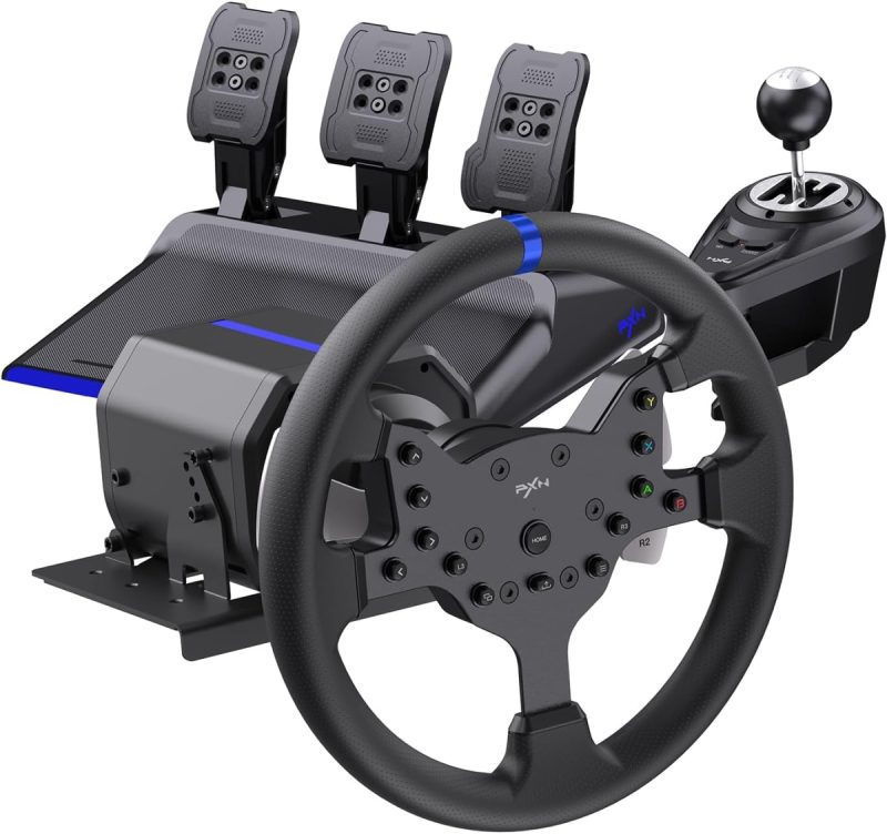 68f20e031fae4fb7736386349365dd7cbcecc131ae3c63e27ae47.jpg PXN V99 FFB Racing Wheel Kit – 3.2 Nm Force Feedback, 270° Rotation | 64% Off