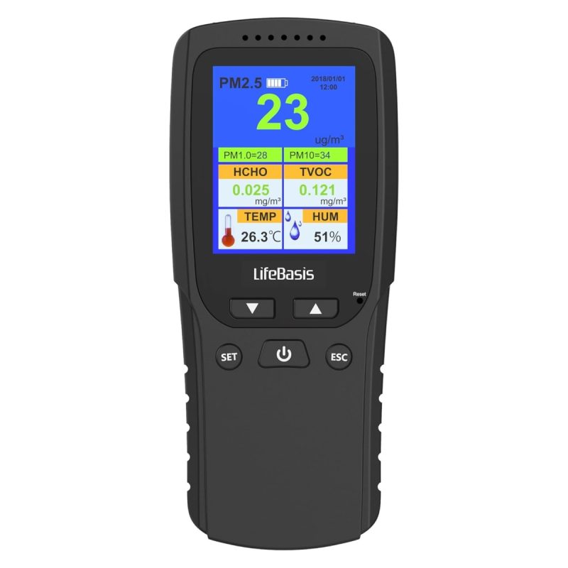 ‎LifeBasis LifeBasis Air Quality Monitor Formaldehyde Detector - Image 1