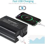 ‎Yinleader 200W Car Power Inverter 12V DC To AC Dual USB Cigarette Lighter Adapter - Image 4