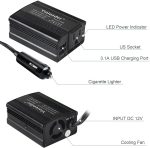 ‎Yinleader 200W Car Power Inverter 12V DC To AC Dual USB Cigarette Lighter Adapter - Image 7