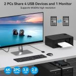‎CMSTEDCD CMSTEDCD HDMI KVM Switch 2 Port — 2 PCs to 1 Monitor 4K@60Hz - Image 4