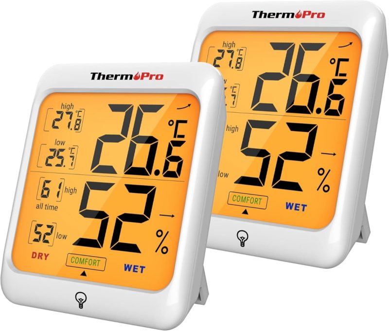 690328a7ad717fb7c0562e420e0d55e0cefa0936acd22a1523139.jpg ThermoPro TP53 Digital Room Thermometer Hygrometer with Backlight | 49% Off