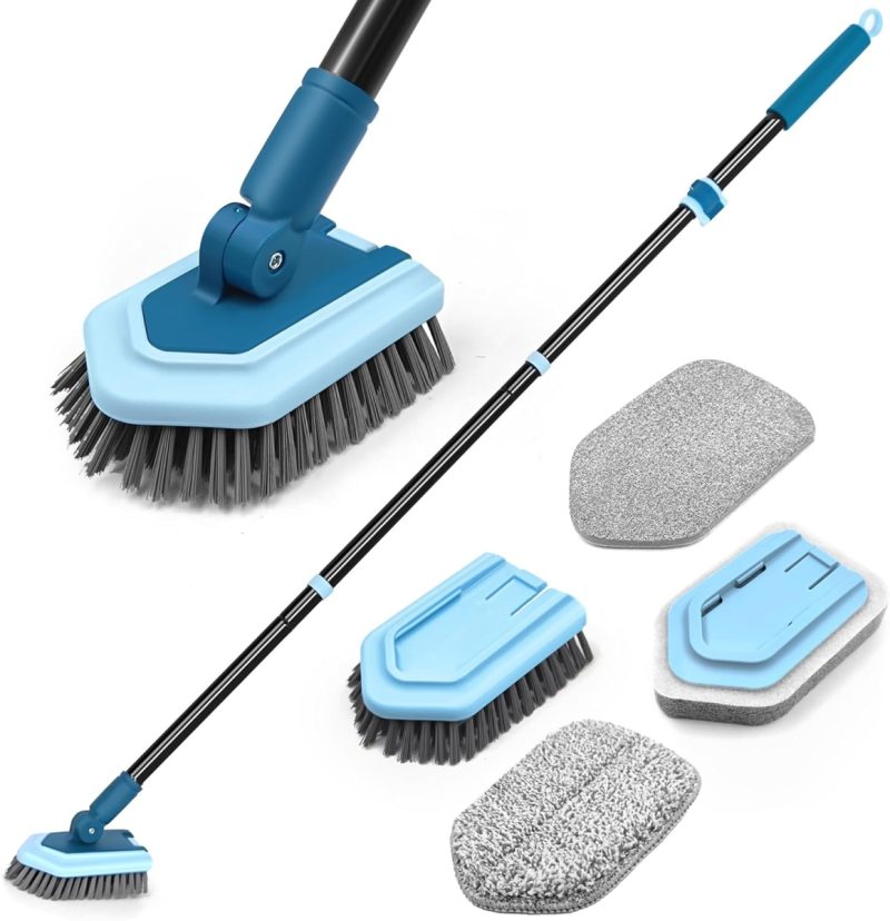 690351ed231ab07243f25366274e8402f1d63485ec49bb8c23d5d.jpg JEHONN Bathroom Cleaning Brush with 130 cm Long Handle, Upgraded Shower Tile Tub
