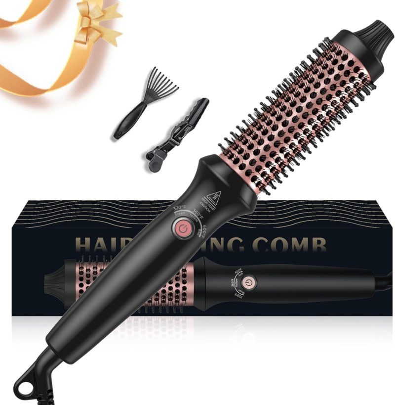 3 in 1 Heated Round Brush - Curling, Straightening, Volumizing Tool | 43% Off