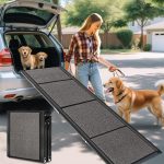‎CJYMMFAN Folding Dog Car Ramp 180cm Non-Slip Extra Wide - Image 1