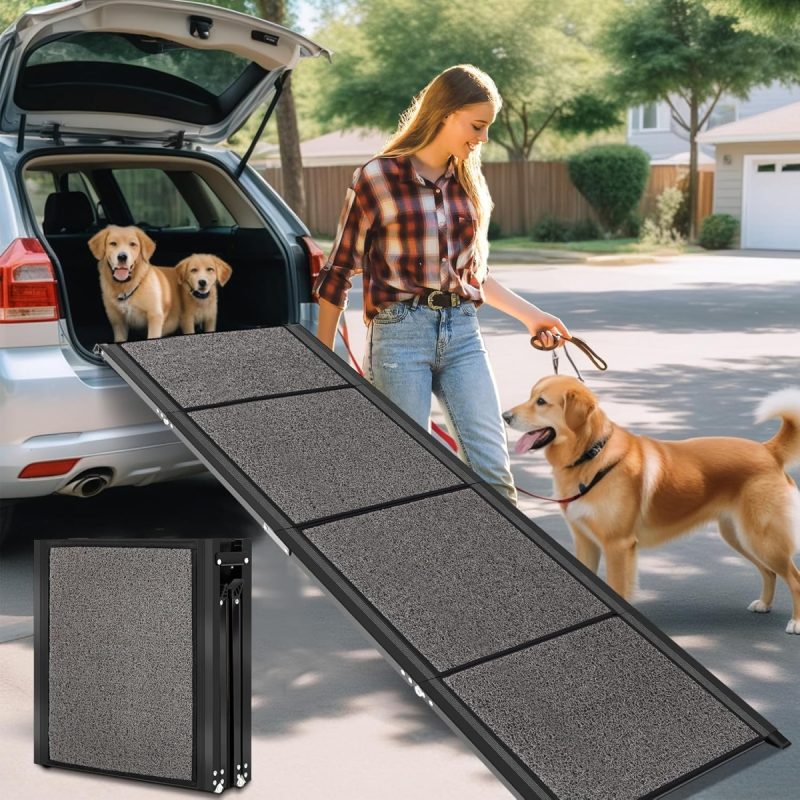 ‎CJYMMFAN Folding Dog Car Ramp 180cm Non-Slip Extra Wide - Image 1