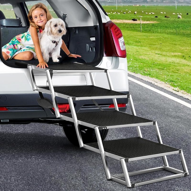 SnaglePets Extra Wide Dog Car Steps Folding Non-Slip - Image 1