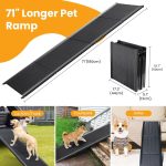 691488d24a47da92c5afe1c5b42eb83cec14132d1d2c5db05d49d.jpg PALATALA Dog Car Ramp 180cm Folding Non-Slip 43cm Wide - Image 3