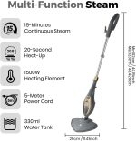 ‎SUPERLEX Steam Mop 12 in 1 Detachable Handheld - Image 3