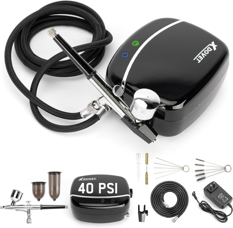 XDOVET Airbrush Set with Compressor - 3 Modes, 40psi, - Used Once - Return | 64%