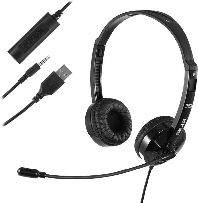 69206b7b414f480fcf867d7f334450f299e9bebb8588b6f330f80.jpg Ttkgyoe USB Headset with Mic Noise Cancelling - Image 1