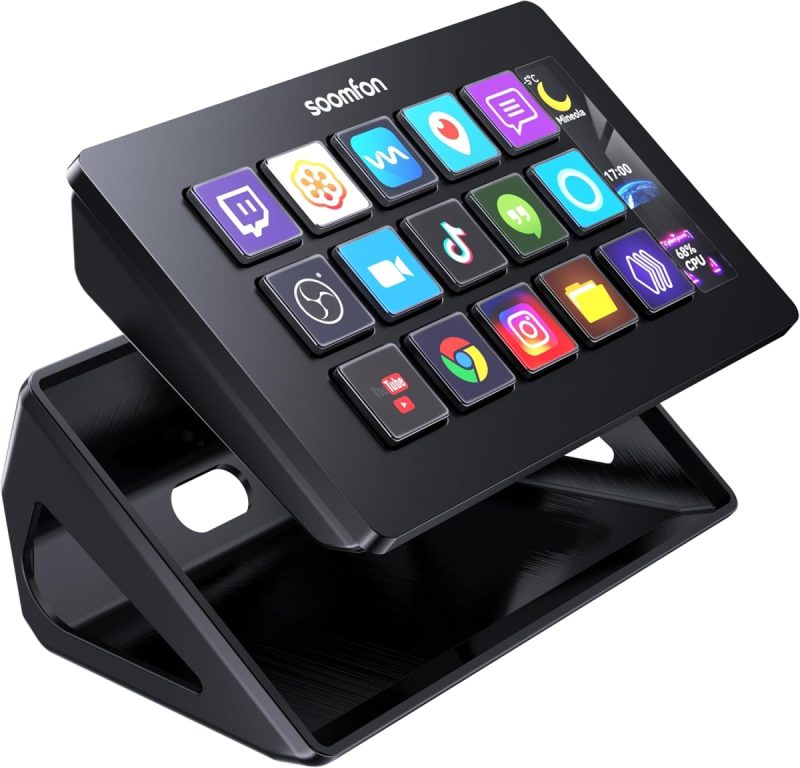 SOOMFON Stream Control Deck Studio Stream Controller with 15 LCD Keys | 31% Off