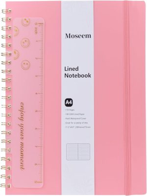 Moseem A4 Lined Spiral Notebook 110 Pages 100gsm - Image 1