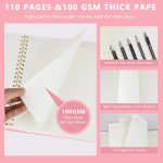 61JJf3oYeWL._AC_SL1500 Moseem A4 Lined Spiral Notebook 110 Pages 100gsm - Image 2