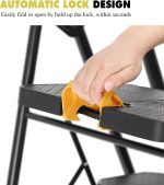 ‎KINGRACK KINGRACK 4 Step Ladder Folding with Handrails - Image 4