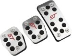 ‎linlinfa Brake Clutch Accelerator Pedal Covers Car Pedals for Ford ST Focus Kuga Escape - Image 1