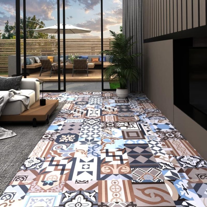 6933e4647d5684040d3c095bf8e3e2d7a8692084fc3854b3b2dd8.jpg Mono pattern-Self-adhesive Flooring Tiles, PVC, 30.5x30.5 cm, 20 pcs