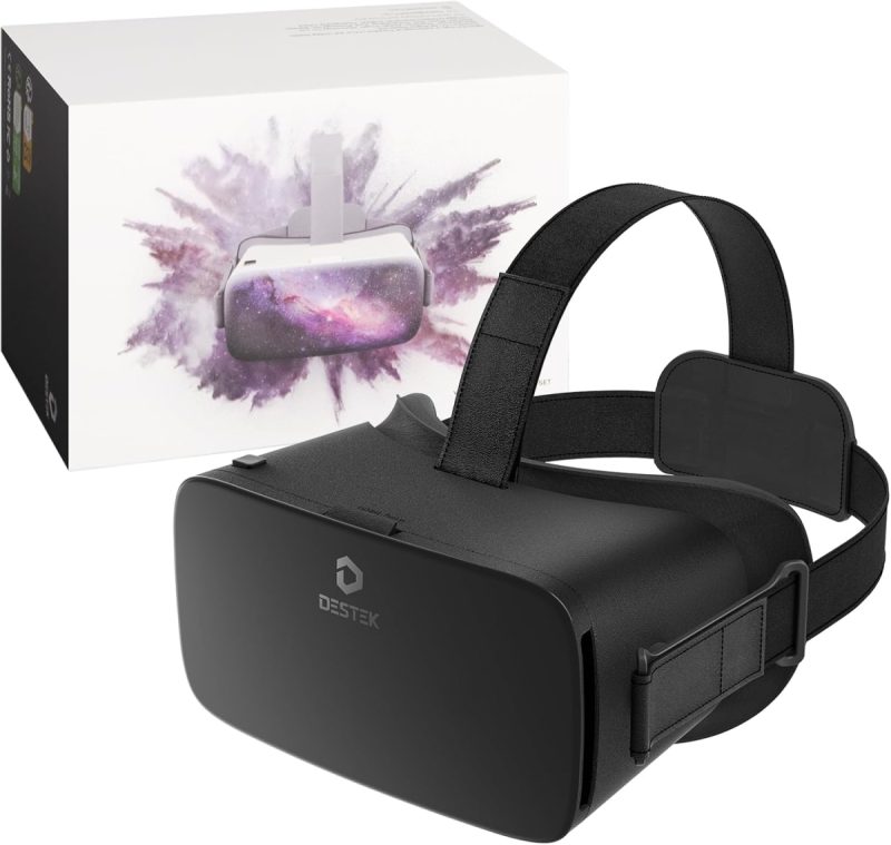 DESTEK V5 VR Headset for Phone, 110°FOV, Anti-Blue Lenses, Adjustable | 26% Off