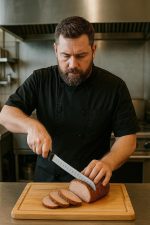 71-eOKleeVL._AC_SL1500 Ever Blade 30cm Carving Knife Granton Edge High Carbon Steel - Image 3