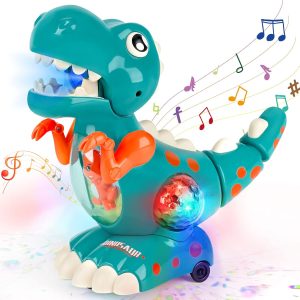 Crawling Walking Dinosaur Toy with Music Lights Obstacle Avoidance (New other)